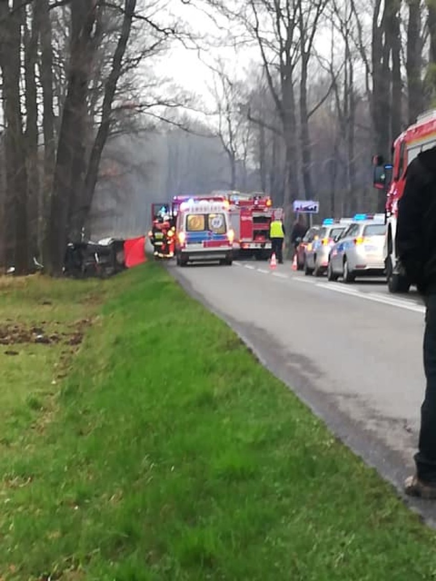 Śmiertelny wypadek w Lyskach. Nie żyje 19-letni kierowca