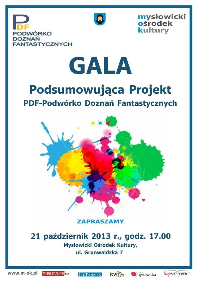 Mysłowice: Odczarowane podwórka 2013: w poniedziałek, 21 października, odbędzie się gala podsumowująca projekt Podwórko Doznań Fantastycznych.