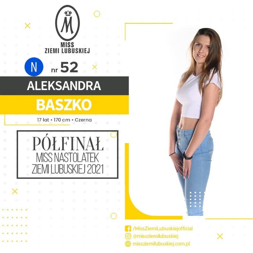 Aleksandra Baszko, Czerna (gmina Iłowa), wzrost: 170 cm, 17...