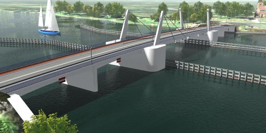 Nowy most będzie miał długość 173 m (ze skrzydłami 181,5 m),...