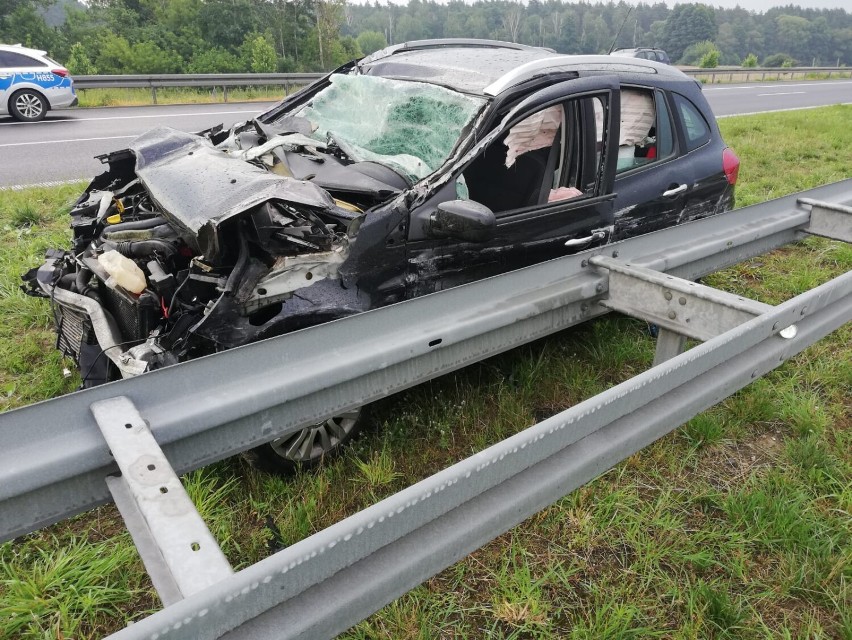 Wypadek na autostradzie A1 na odcinku Włocławek - Kutno