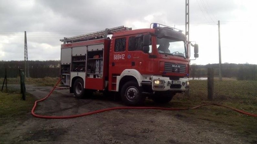 Pożar budynku gospodarczego