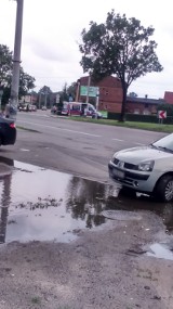 Wypadek na ulicy Legnickiej w Zabrzu [ZDJĘCIA]