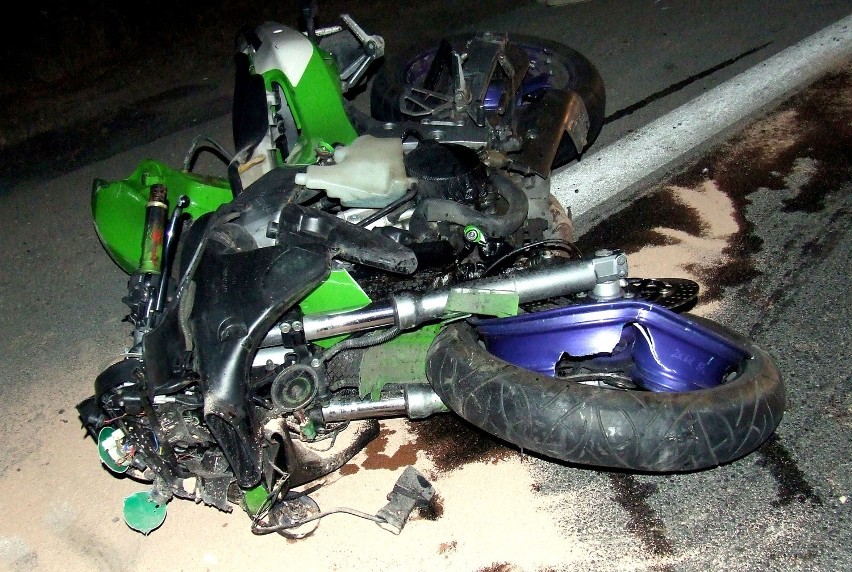 Wypadek motocyklisty w Bilsku