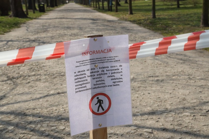 Zamknięty park w Legnicy