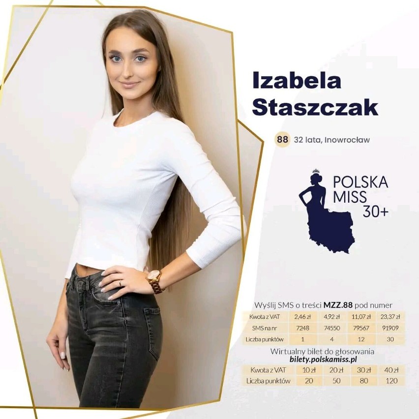 Izabela Staszczak startuje w konkursie Polska Miss 30+....