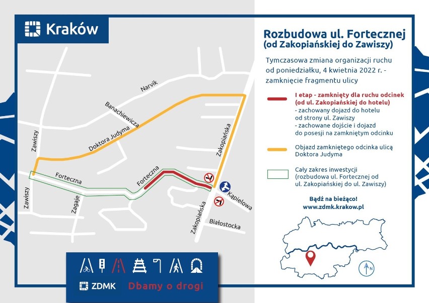 Kraków. Ruszyła rozbudowa fragmentu ulicy Fortecznej 