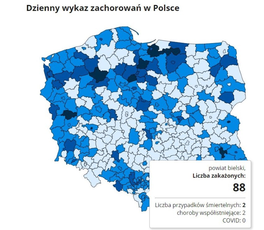 Jaki procent zakażonych w Śląskiem umiera z powodu...