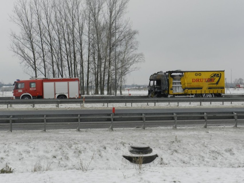 Ciężarówka firmy Drutex spłonęła na autostradzie A1....