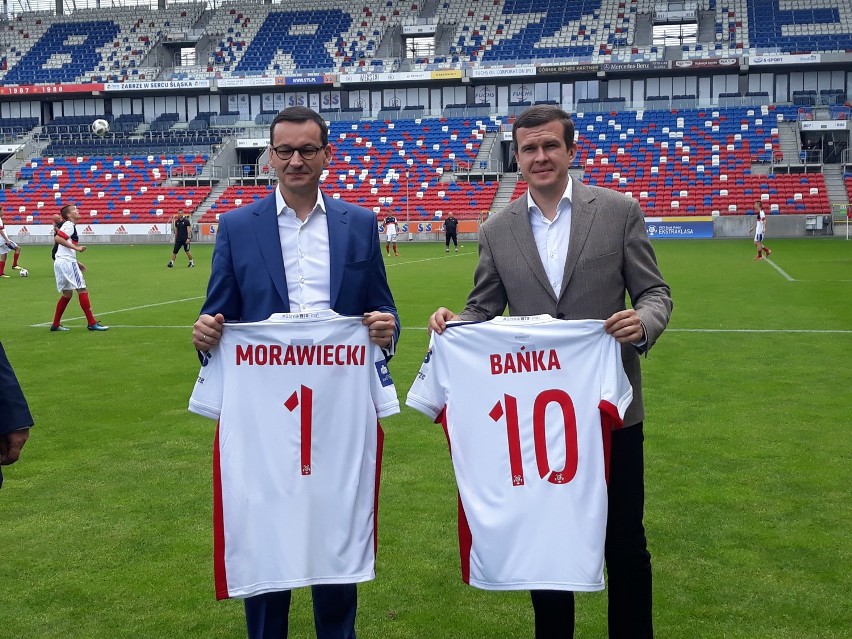 Mateusz Morawiecki w Zabrzu zapowiedział budowę boiska treningowego. ZDJĘCIA