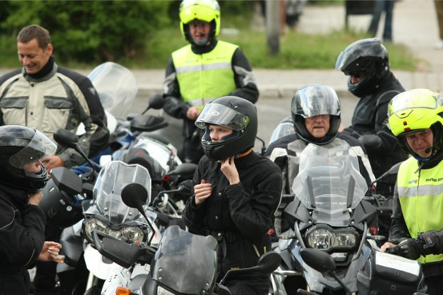 Rajd Przyjaźni - niemieccy motocykliści przejechali przez Wrocław, 17.05.2015