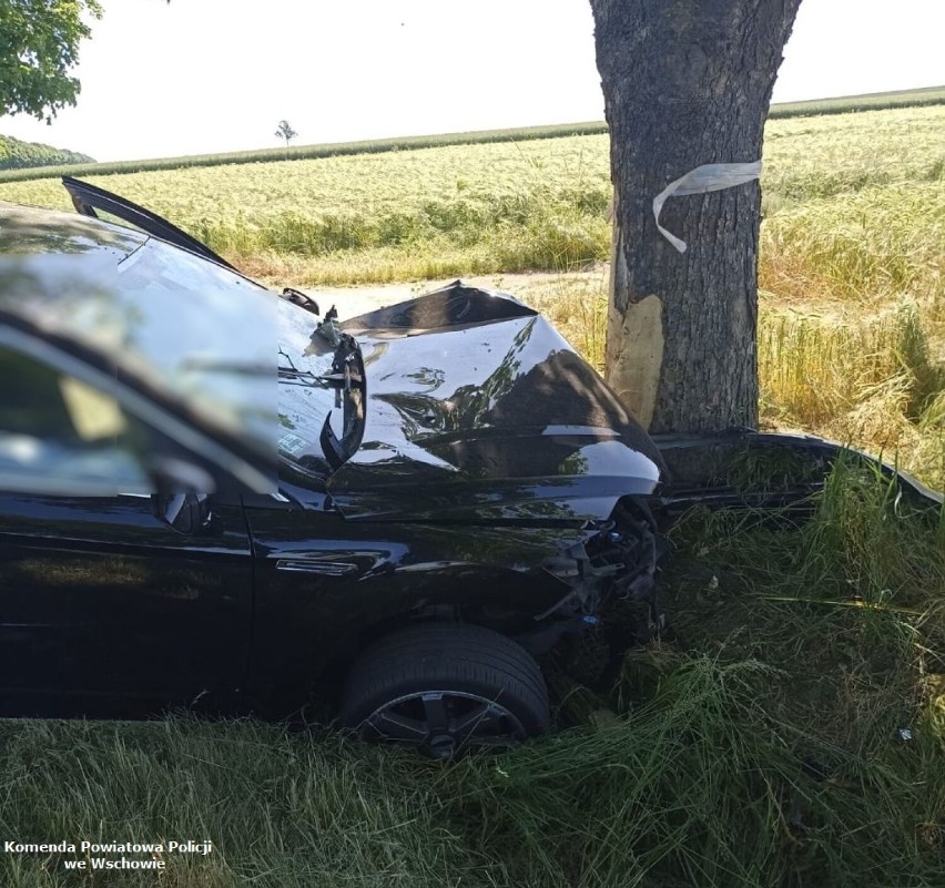 Wypadek na trasie Konradowo - Stare Drzewce