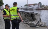 Nieudane cumowanie katamaranu „Opal”. Uszkodzony został mur przy nadbrzeżu Motławy 23.07