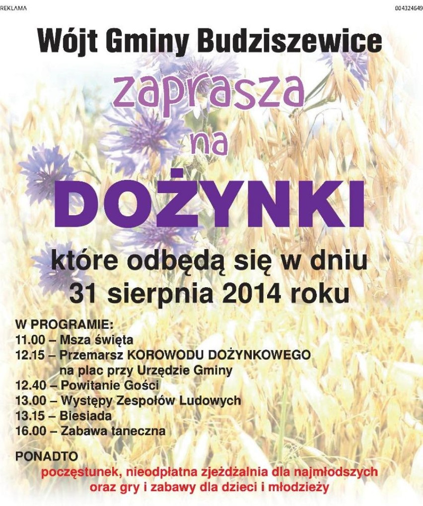 Dożynki w Ujeździe, Żarnowie, Mniszkowie, Czerniewicach i...