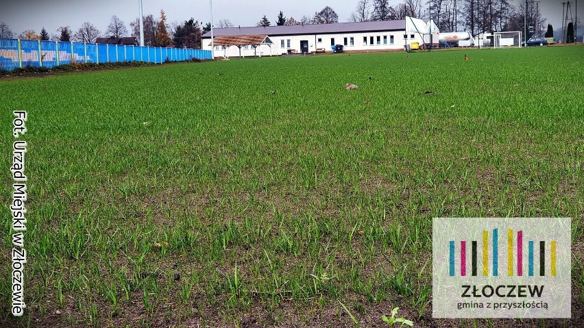 Stadion Złoczewie. Powstaje wielofunkcyjne boisko, rośnie nowa murawa ZDJĘCIA