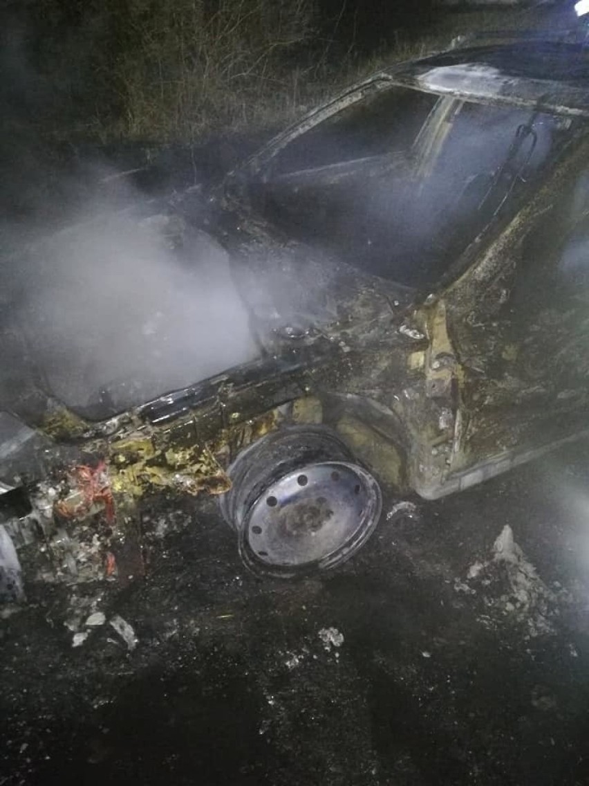 W nocy z 7 na 8 kwietnia w Mileszewach spłonął samochód...