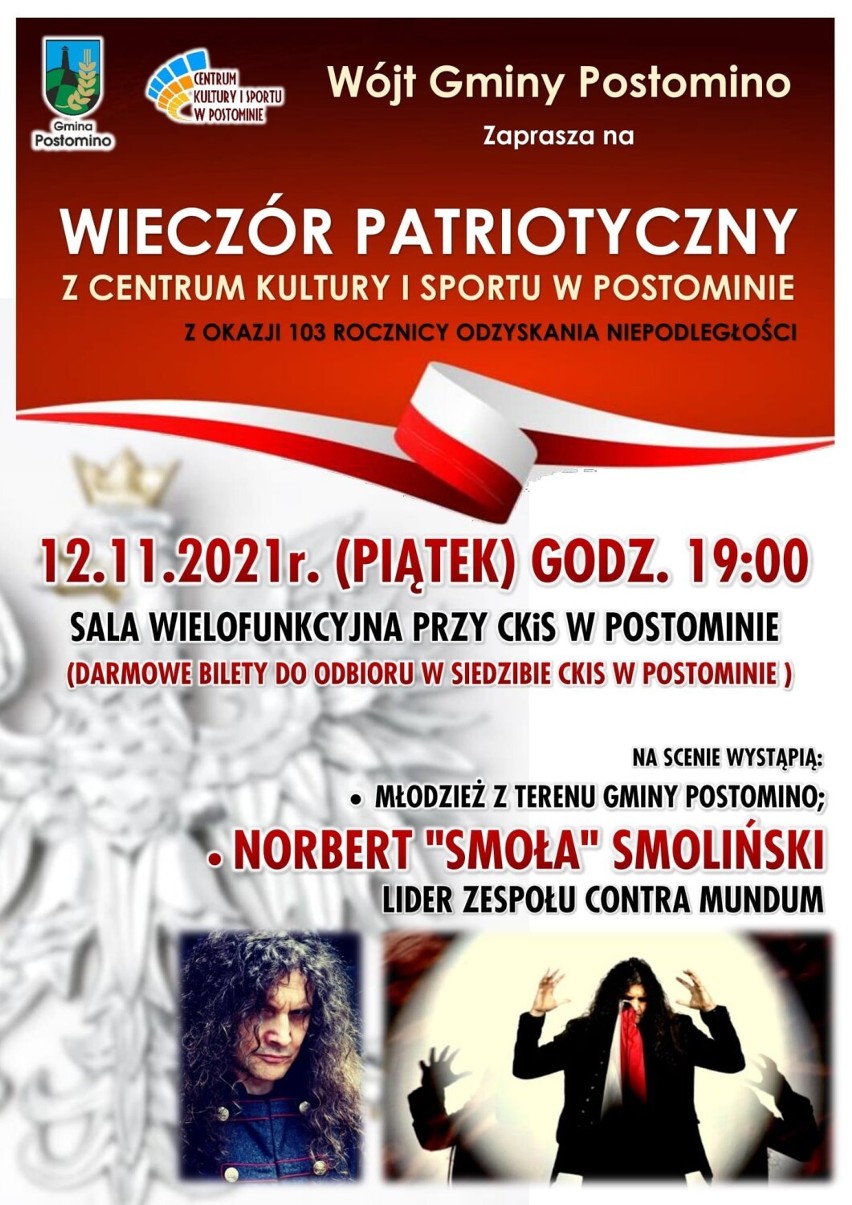 Wieczór patriotyczny - 12.11.2021 w CKIS Postomino....