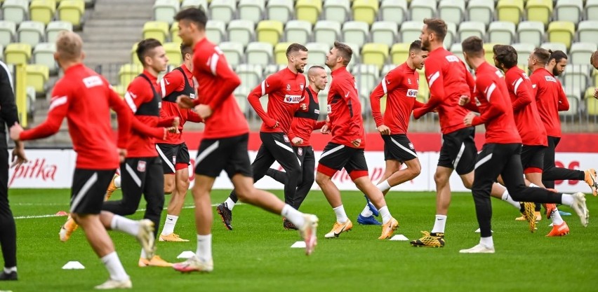 Polska - Finlandia 7.10.2020 r. Biało-czerwoni trenowali na Stadionie Energa w Gdańsku ZDJĘCIA