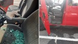 Nowy Tomyśl. Pożar samochodu dostawczego na parkingu jednego z osiedli