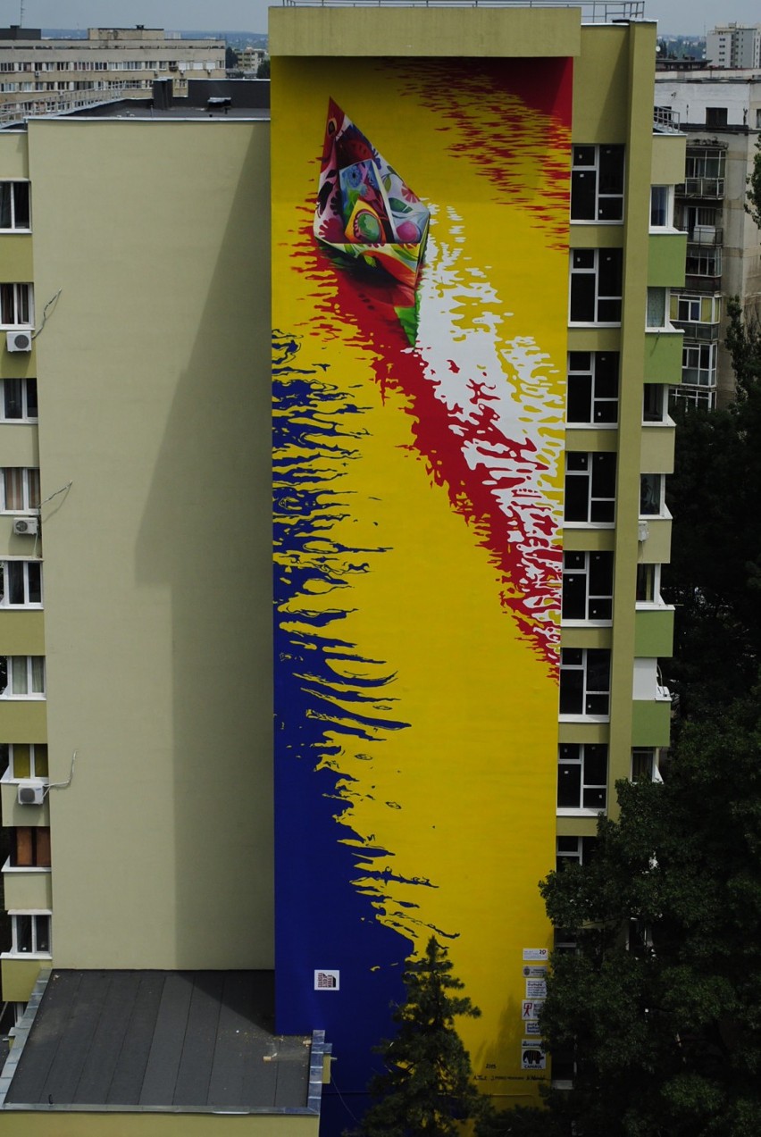 Mural w Bukareszcie