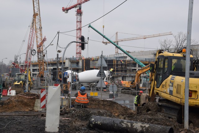 Przebudowa skrzyżowania ulic Kościuszki i Kolejowej, czyli budowa układu drogowego dla Galerii Libero