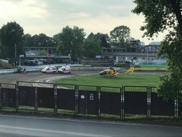 Wypadek na stadionie Kolejarza Opole.