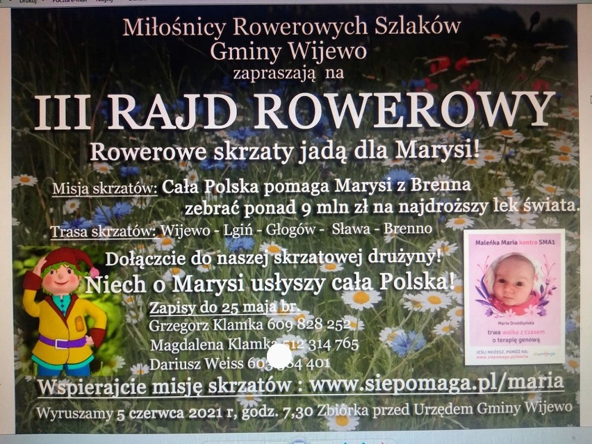 Zbiórka na pomoc dla Marysi odbędzie się też w Głogowie