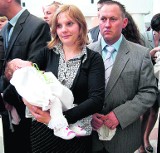 Mała Klaudia z Głogowa spokojnie przespała swój chrzest