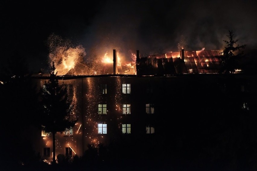Pożar DPS przy ul. Głowackiego w Lublinie