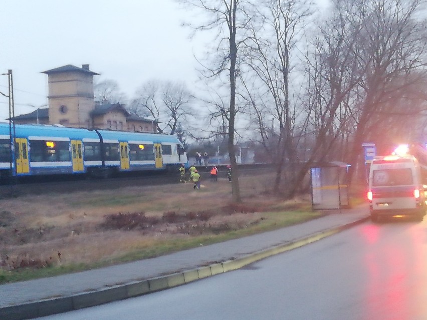 Potrącenie przez pociąg w Gołonogu