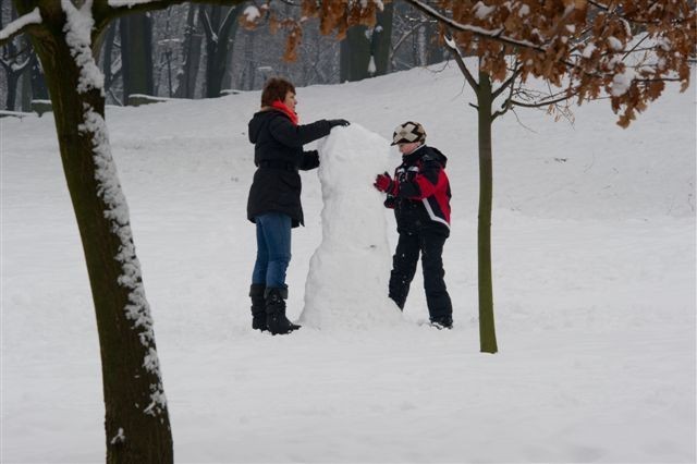 Tarnów: zjazdy na sankach w Parku Strzeleckim [ZDJĘCIA]