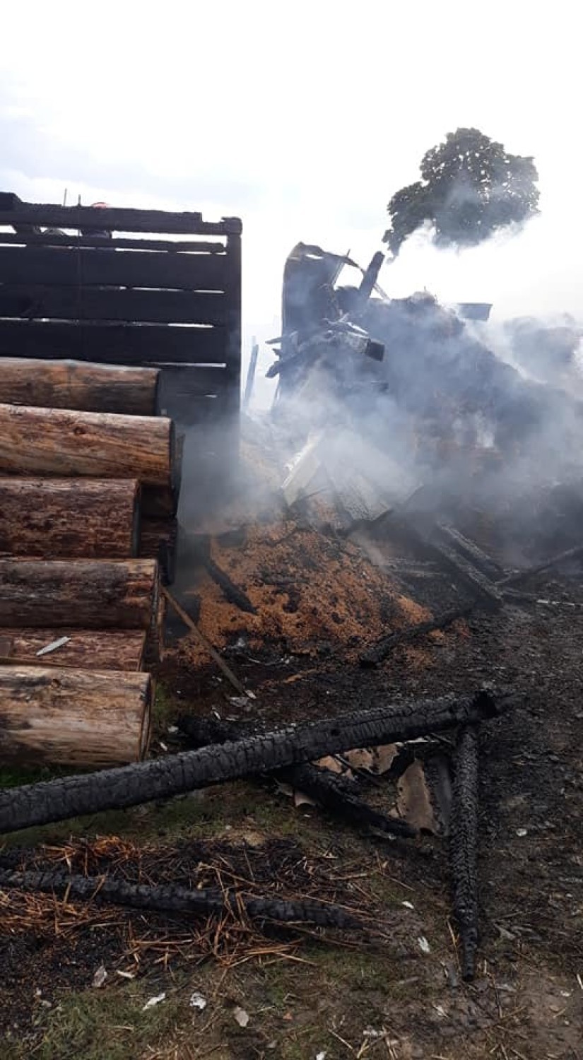 Pożar w gminie Skierbieszów. Spalone pomieszczenia gospodarcze ze zbożem