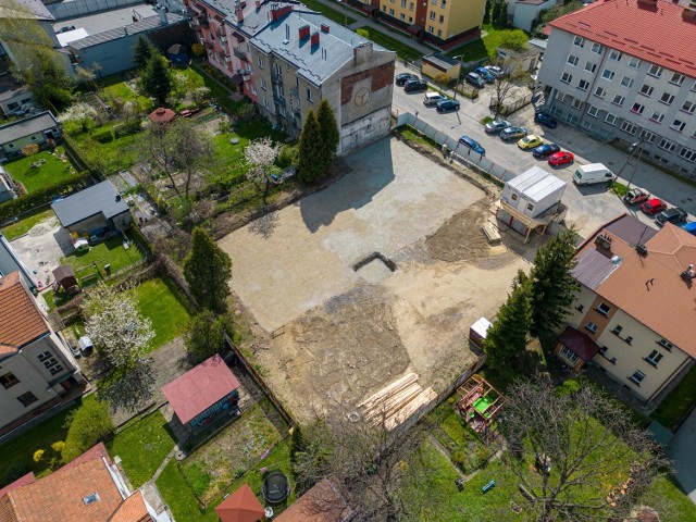 Tak wygląda plac budowy Budowa Centrum Krwiodawstwa i Krwiolecznictwa w Nowym Sączu