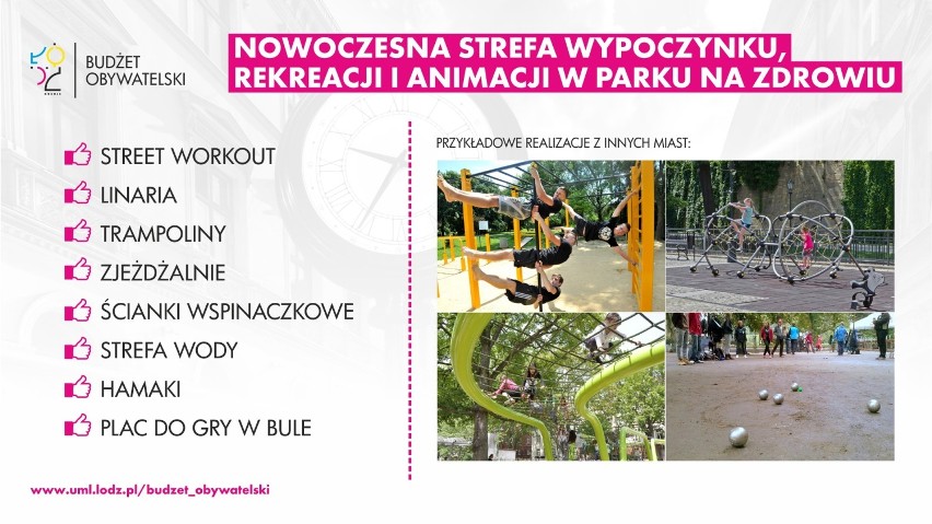 Strefa Wypoczynku, Rekreacji i Animacji w Parku na Zdrowiu w Łodzi