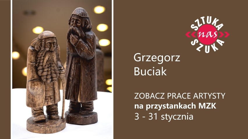 Konin. Sztuka nas szuka z rzeźbą Grzegorza Buciak, kolejna odsłona projektu na przystankach MZK w Nowym Roku 