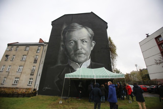 Mural z Korfantym w Katowicach