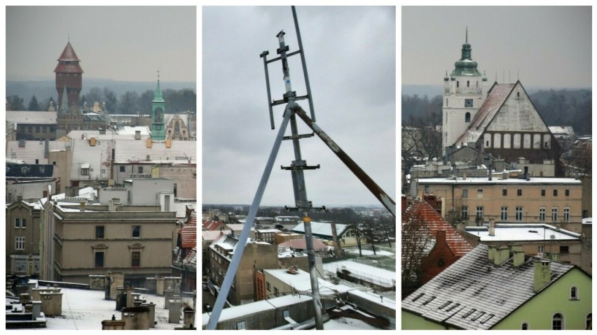 Kluczbork z dachu Hotelu Stobrawa