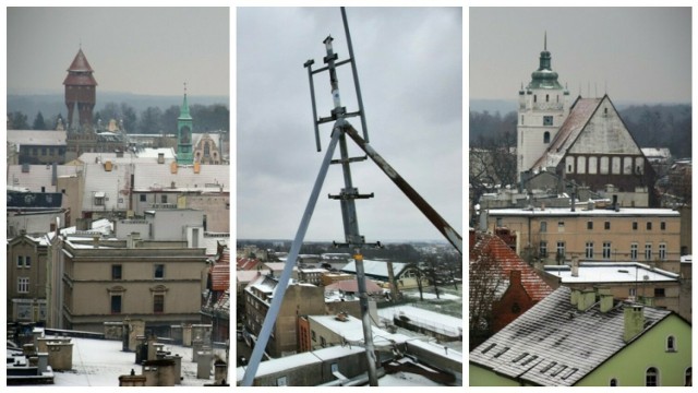 Kluczbork z dachu Hotelu Stobrawa