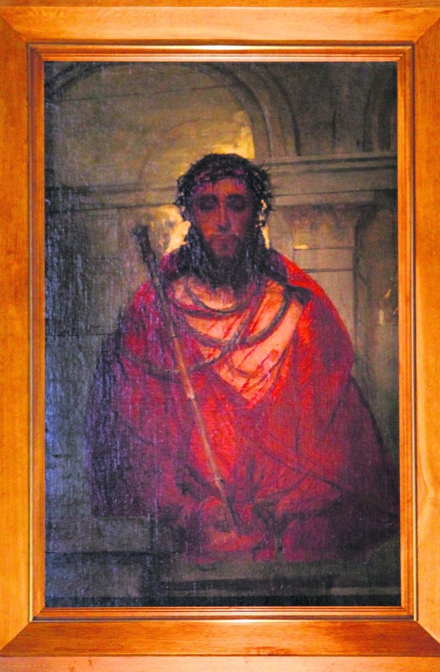 Obraz "Ecce Homo"  wisi  w sanktuarium św. brata Alberta