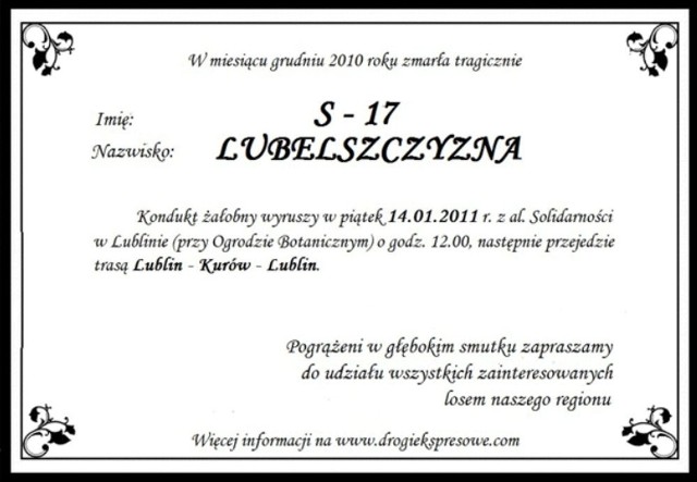 Klepsydry z takim napisem pojawiły się w Lublinie