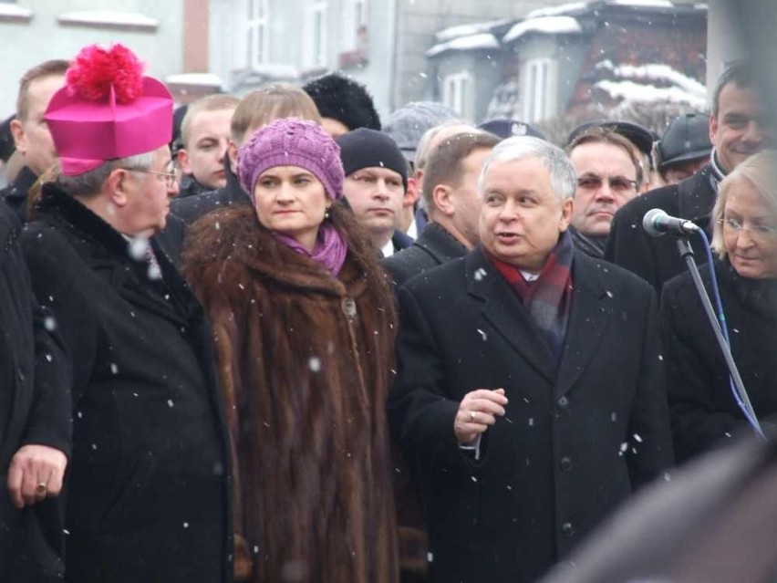 Wizyta prezydenta Lecha Kaczyńskiego w Pucku