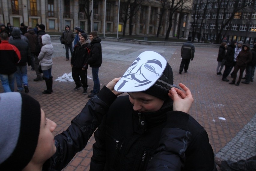 Protest przeciwko ACTA w Katowicach [ZDJĘCIA i WIDEO]