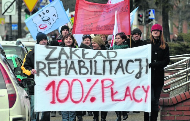 Protest pracowników szpitala w Gdańsku