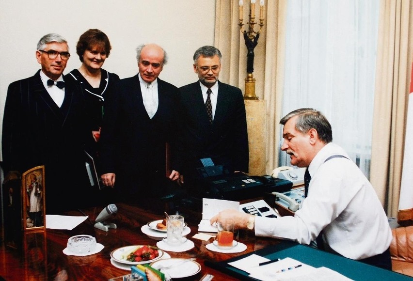 Karol Toeplitz u prezydenta Lecha Wałęsy po odebraniu...