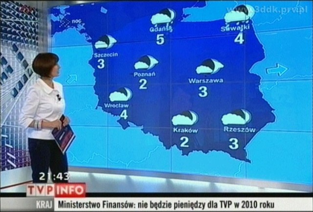 Łodzi nie ma na mapach pogody ani w Telewizji Trwam, ani w TVP Info, ani w Polsacie.
