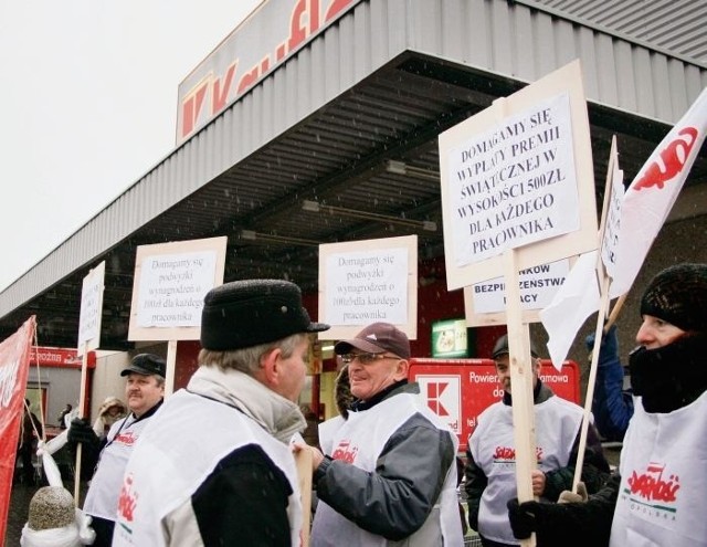 Protest pod pilskim Kauflandem trwał przez godzinę