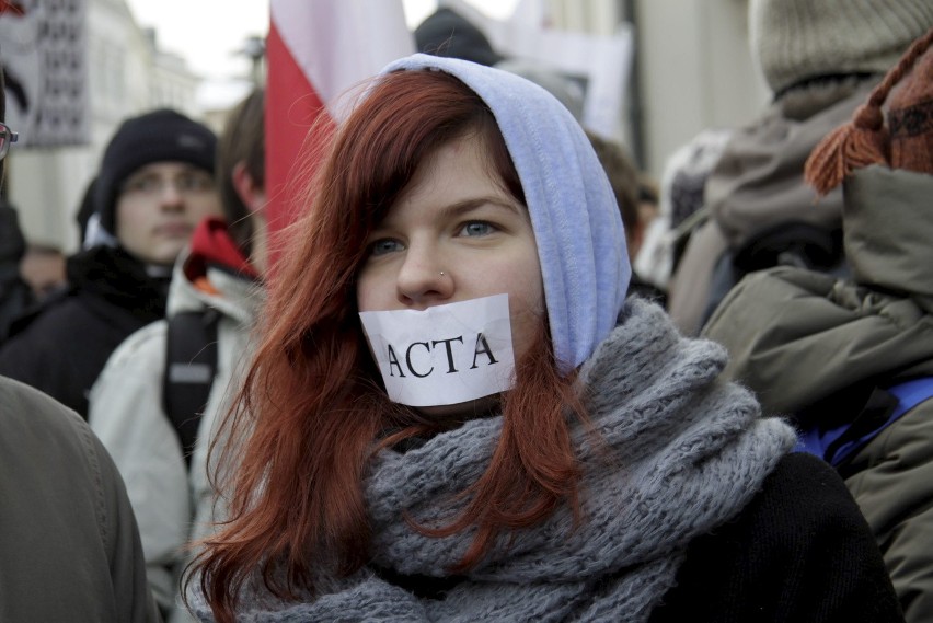 Protest przeciwko ACTA w Lublinie (ZDJĘCIA, WIDEO)