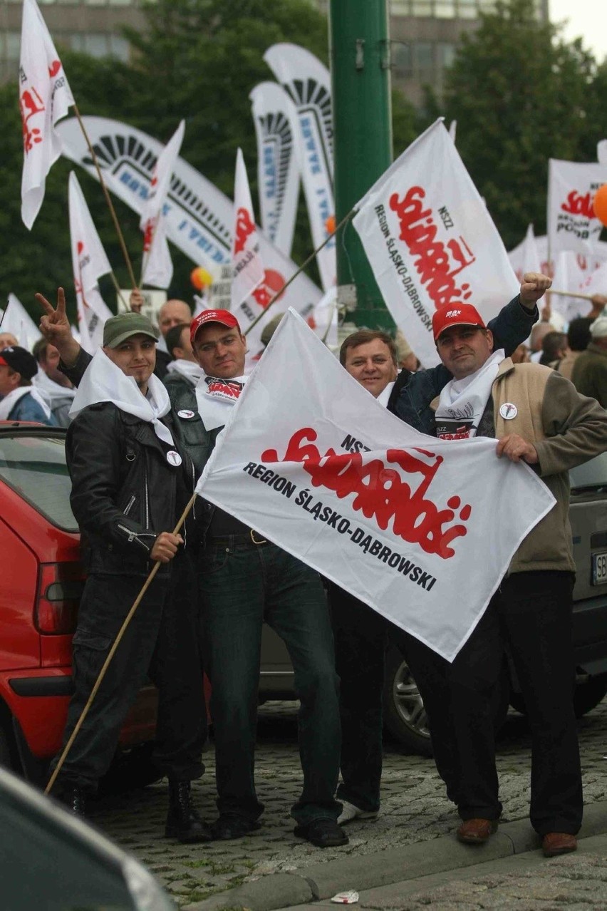 Antyrządowa manifestacja w Katowicach