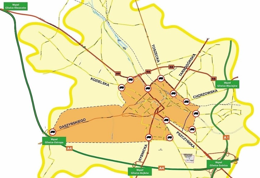 Gliwice miastem zamkniętym! Dla ciężarówek [DOKUMENTY DO POBRANIA]