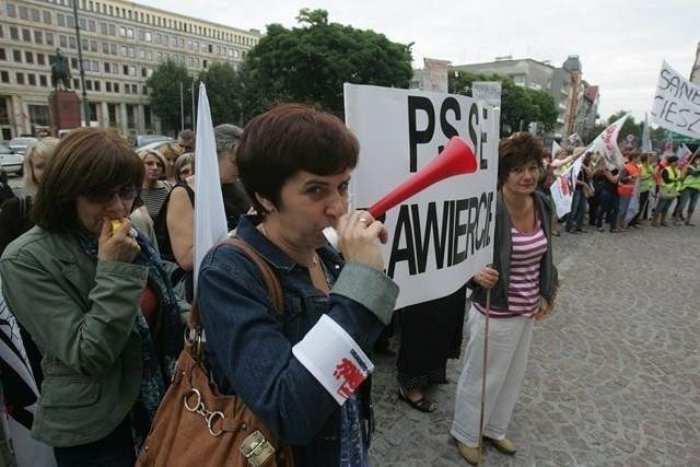 Pikieta sanepidu w Katowicach